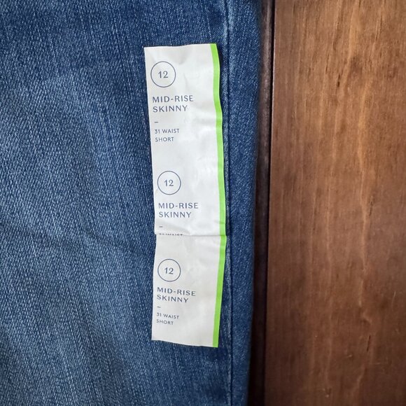 NWT Universal Thread Medium Blue Mid-Rise Skinny Jeans Size 12 Short - Picture 5 of 11